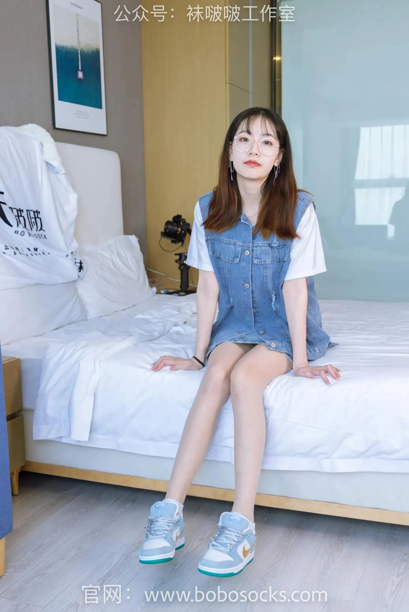 [BoBoSocks袜啵啵]NO.123 小甜豆-板鞋、白棉袜、肉丝 [140P]插图2